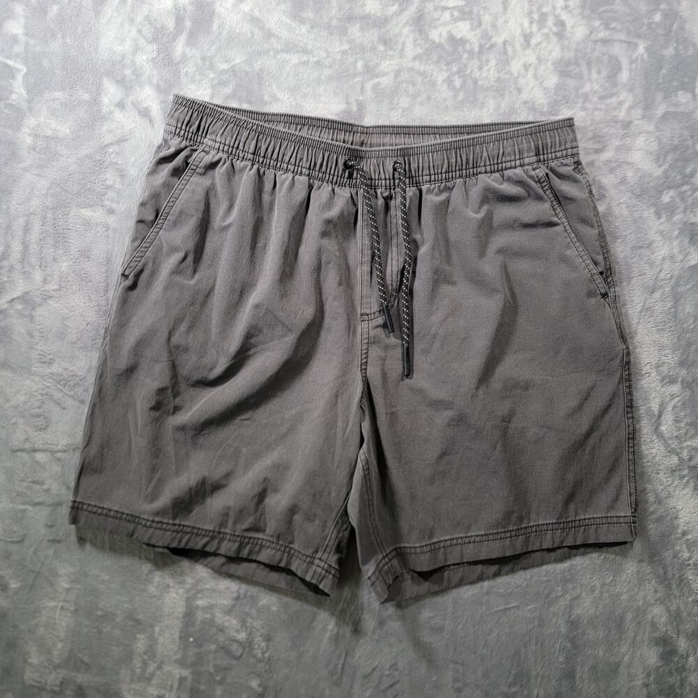 Bearbottom Mens L Pullon Chino Casual Shorts 7" Gray